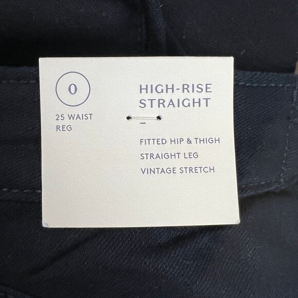 Universal Thread Women's Black High-Rise Slim Straight Jeans - Size 0 - NWT - Picture 3 of 11